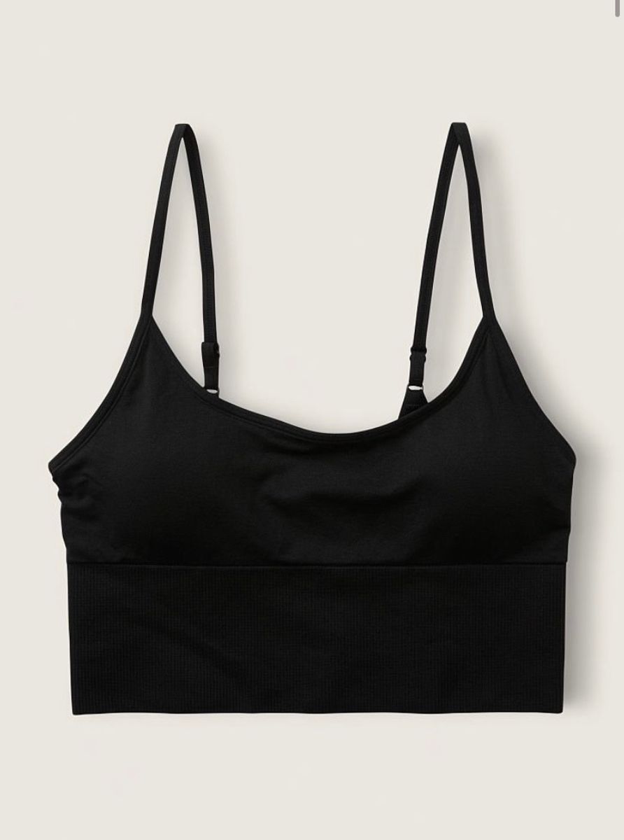 PINK Seamless Lightly Lined Sports Crop_2